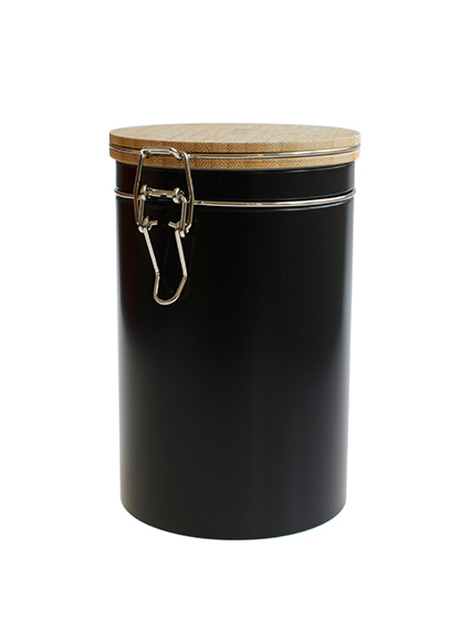 Runde Vorratsdose mit Bambusdeckel, 1300ml Runde Vorratsdose mit Bambusdeckel, 1300ml