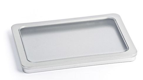 A5 Blechdose mit Fenster A5 Blechdose mit Fenster