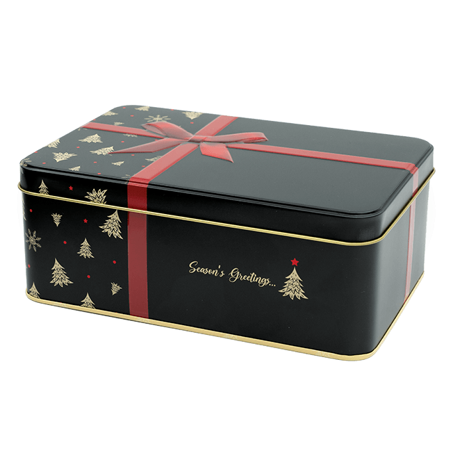 Gebäckdose mit Scharnierdeckel | schwarz Gebäckdose mit Scharnierdeckel | schwarz